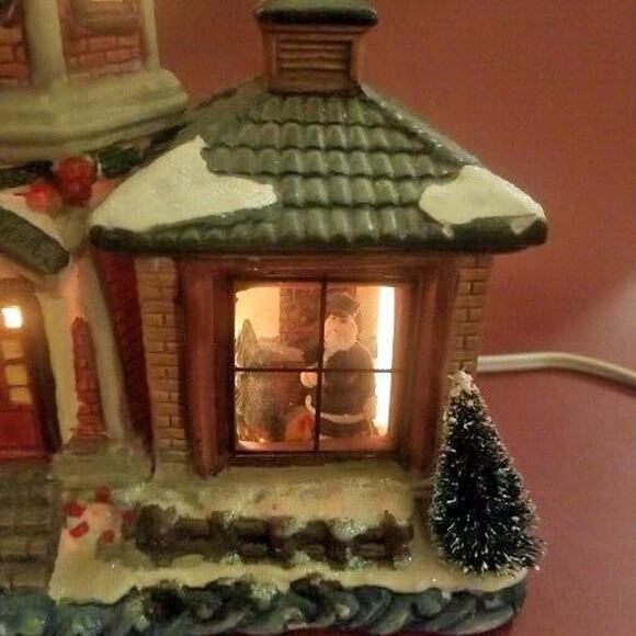 VICTORIA FALLS SERIES 5 PORCELAIN LIGHTED HOUSE CHRISTMAS VILLAGE MINIATURES - Picture 5 of 16